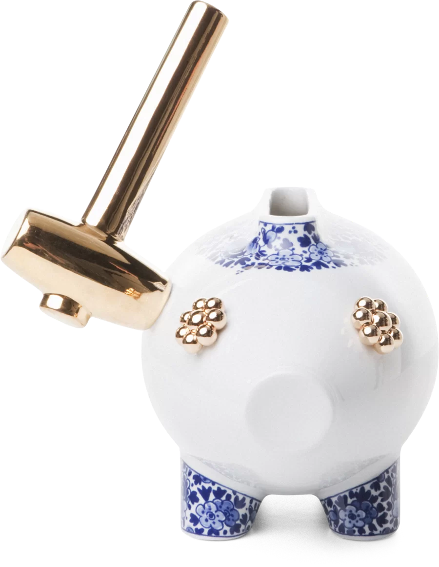 The Killing of the Piggy Bank vase front side